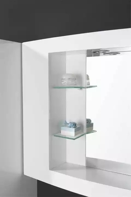 کابینت شناور روشویی مدرن حمام در رویه شیشه ای سبز براق سفید