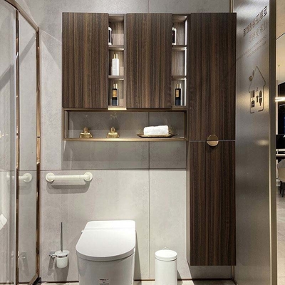 کابینت روشویی حمام دو سینک چوب جامد مبلمان مدرن اروپایی