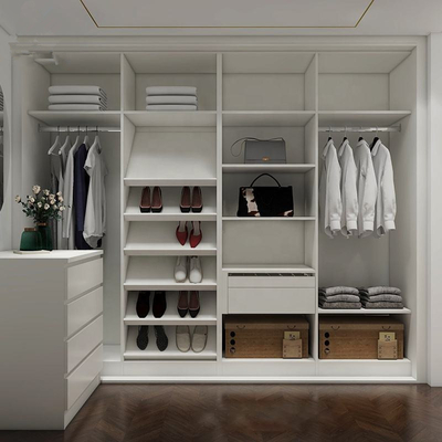 ست اتاق خواب مبلمان چوبی مدرن Walk In Closet، کمد لباس سفارشی براق