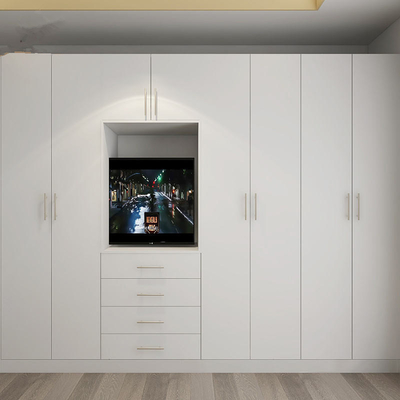 ست اتاق خواب مبلمان چوبی مدرن Walk In Closet، کمد لباس سفارشی براق