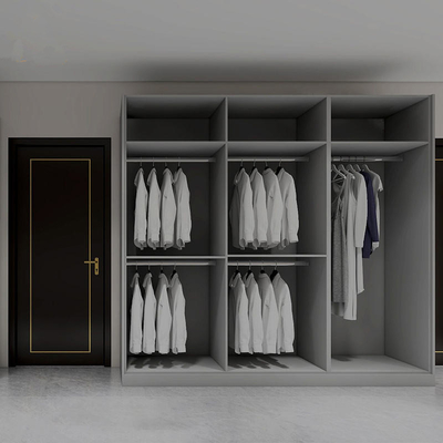 ست اتاق خواب مبلمان چوبی مدرن Walk In Closet، کمد لباس سفارشی براق