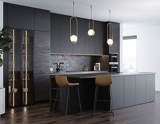 ساخت کابینت آشپزخانه مدولار لاکی به سبک مدرن اروپایی