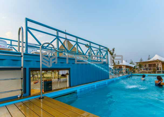 استخر نورانی کانتینری خانه کانتینری 20FT 40FT Prefab سفارشی Tesia Industry