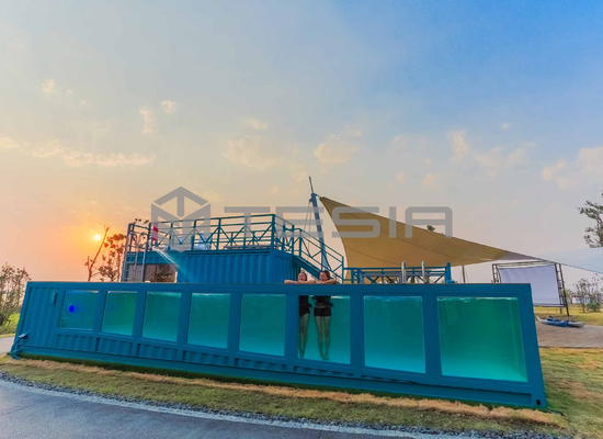 استخر نورانی کانتینری خانه کانتینری 20FT 40FT Prefab سفارشی Tesia Industry