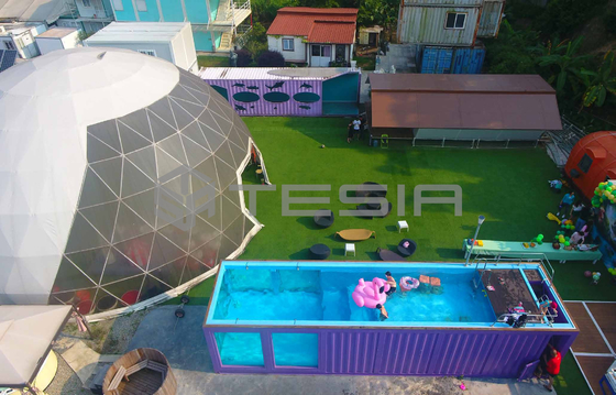 استخر نورانی کانتینری خانه کانتینری 20FT 40FT Prefab سفارشی Tesia Industry