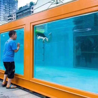 قاب ساختاری فولادی بیرونی 20FT 40FT استخر شنا کنتینر از پیش ساخته شده