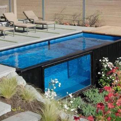 قاب ساختاری فولادی بیرونی 20FT 40FT استخر شنا کنتینر از پیش ساخته شده