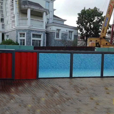 قاب ساختاری فولادی بیرونی 20FT 40FT استخر شنا کنتینر از پیش ساخته شده