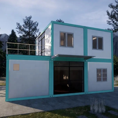 قیمت پایین کارخانه دو خانه کانتینر استوری ساختمان فولاد سبک خانه جابجا