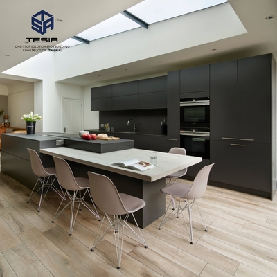 کابینت آشپزخانه مدرن لوکس خاکستری درخشان ارزان قیمت کابینت چوبی کابینت آشپزخانه