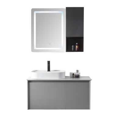 کابینت حمام سفارشی خاکستری گرم آینه چراغ LED روشویی حمام 40 اینچی