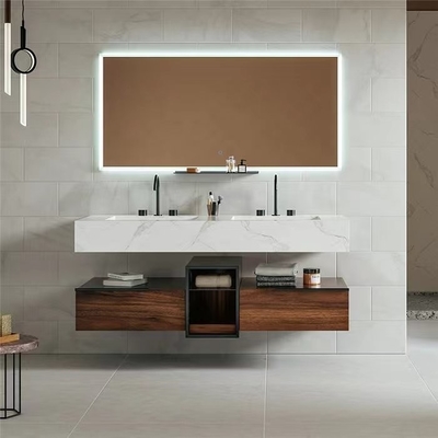 کابینت آینه حمام ضدآب LED سفارشی روشویی دیواری مدرن ضد آب