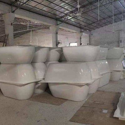 وان حمام 1.5 متری با سطح جامد ایستاده مدرن وان خیساندن سنگ اکریلیک رزین