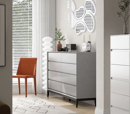 چوب جامد کابینت انباری سفید اتاق نشیمن مبلمان مدرن ساده