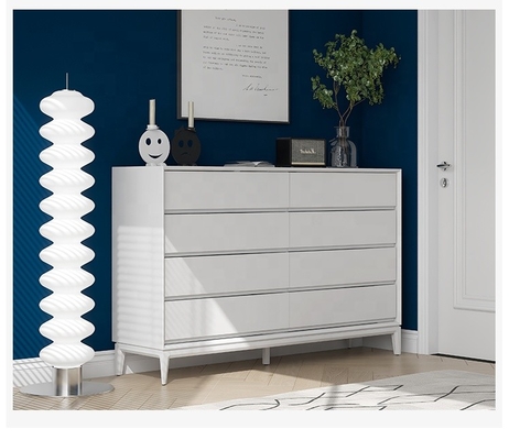 چوب جامد کابینت انباری سفید اتاق نشیمن مبلمان مدرن ساده