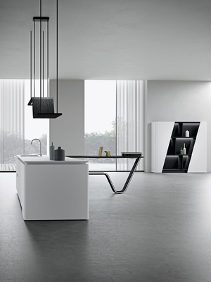 اندازه سفارشی کابینت آشپزخانه از جنس استنلس استیل غشاء PVC کابینت های خانه ساحلی