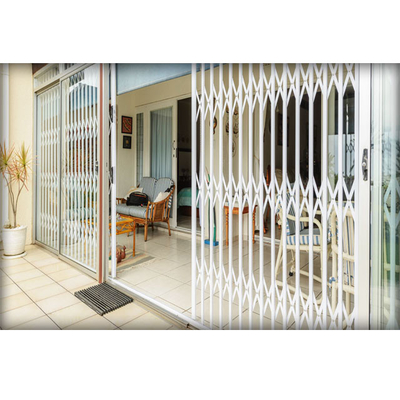 پنجره های قاب آلومینیومی ویلایی Concertina Grille با دوام با میله های سارق