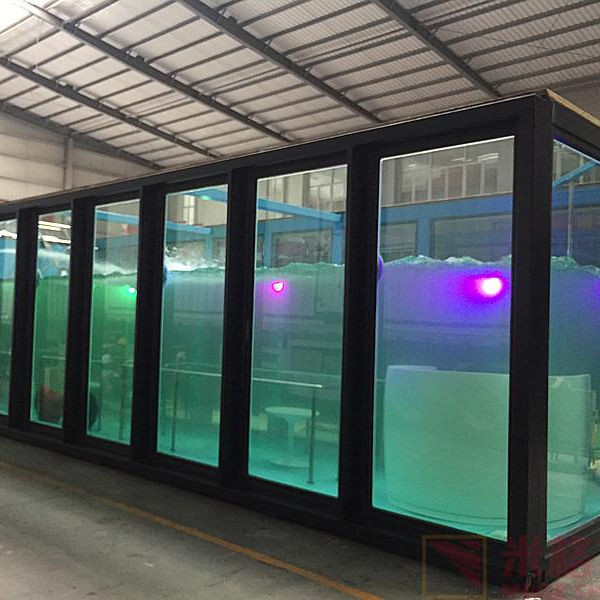استخر شنای کانتینر سفارشی استاندارد ایالات متحده آمریکا با رنگ و مواد 20 فوت 40 فوت با نور LED جت آب موج