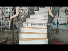 بهترین متریال پلکان مارپیچ شناور پله مرمر با کیفیت بالا با سنگ مرمر