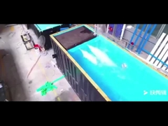 استخر کانتینری قابل حمل مدرن پیش ساخته لوکس با دیوار شیشه ای با استحکام بالا